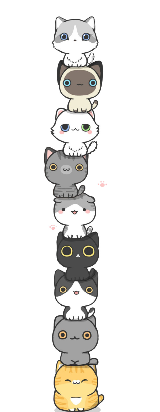 卡通猫咪PNG透明图片，手绘元素设计素材，高清下载