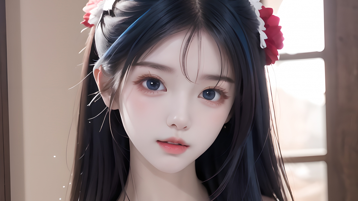 动漫女孩AI绘画，绝美古风美女，高清4K电脑壁纸，3840x2160免费下载