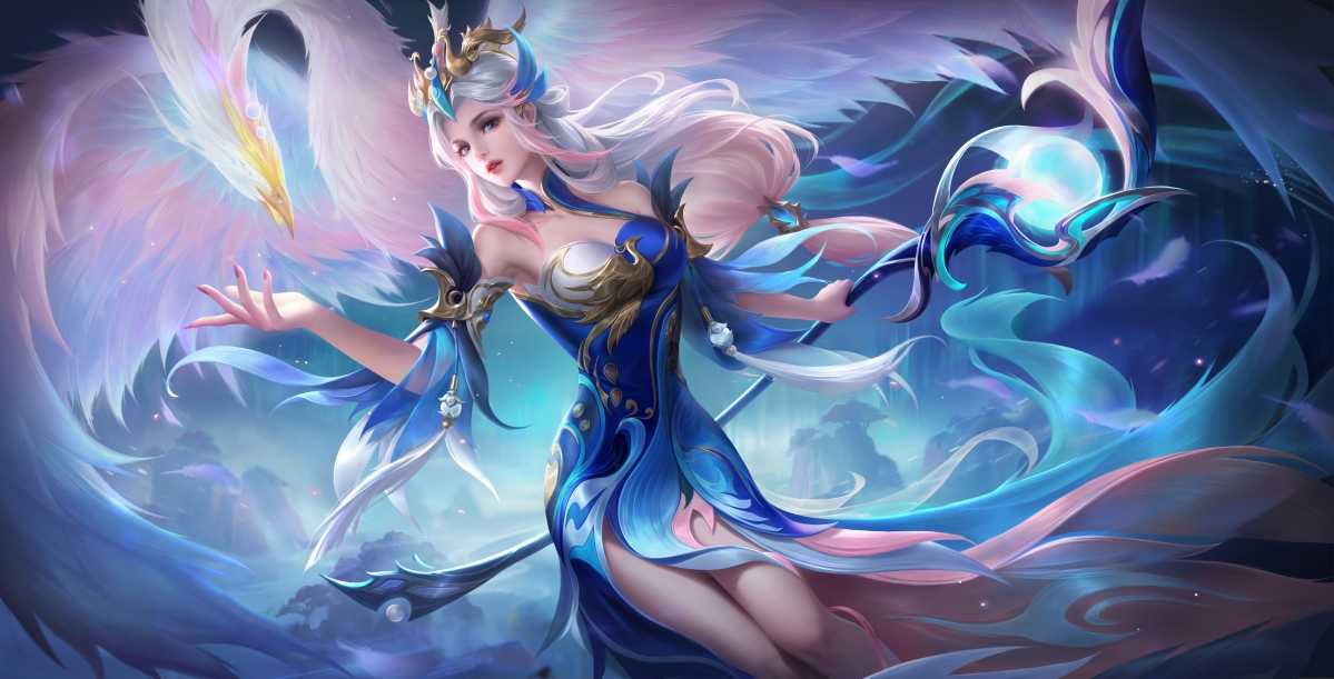 王者荣耀4K高清壁纸，王昭君青鸾有意星元，无水印4238x2160精美图片下载