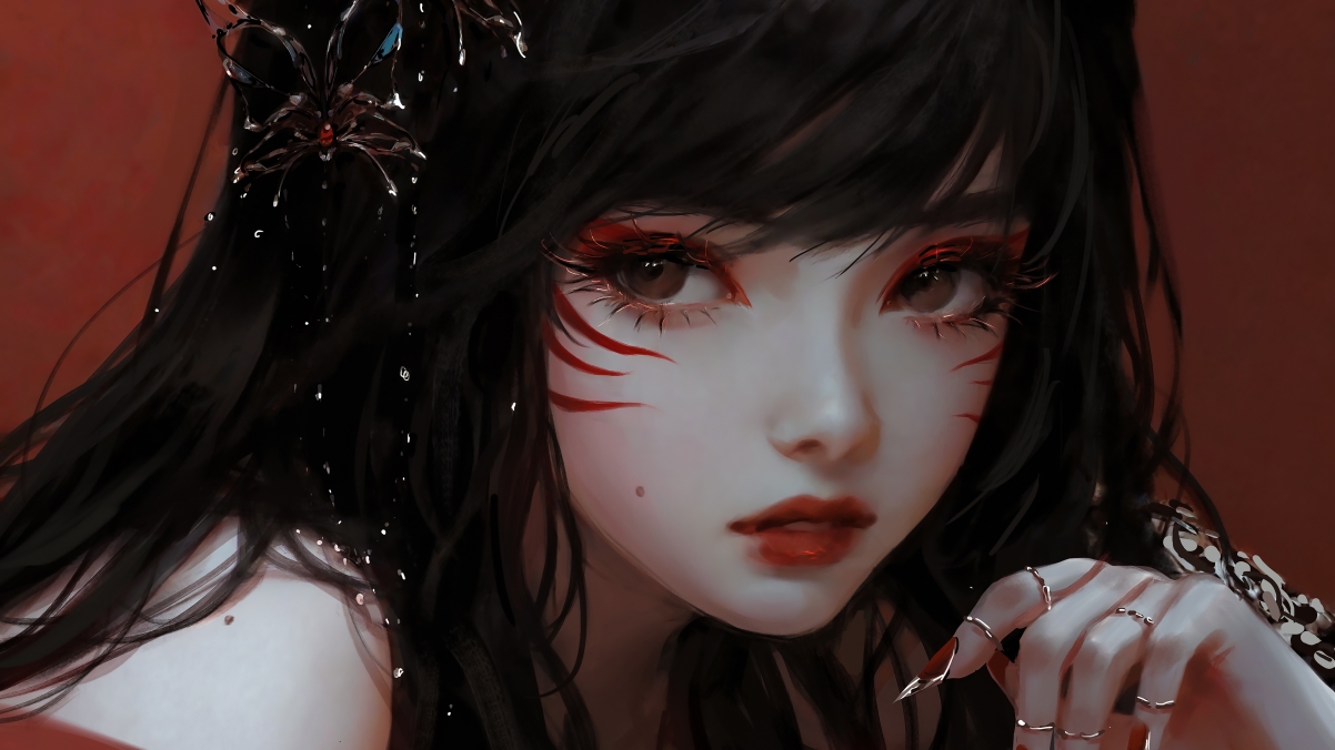 九尾妖狐阿狸，绝美厚涂4K高清动漫壁纸，3840x2160分辨率，免费下载！