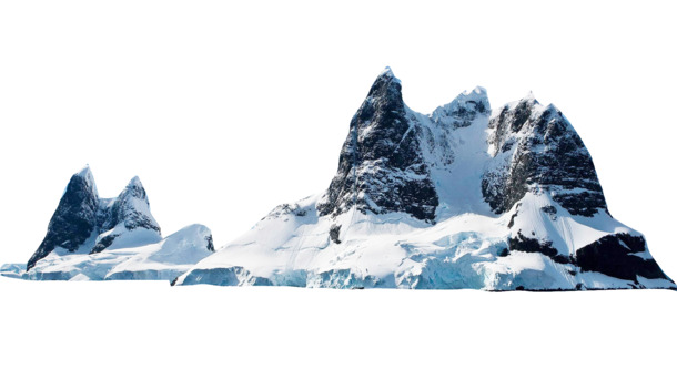 冬日雪山PNG高清透明背景，风景摄影设计素材免费下载