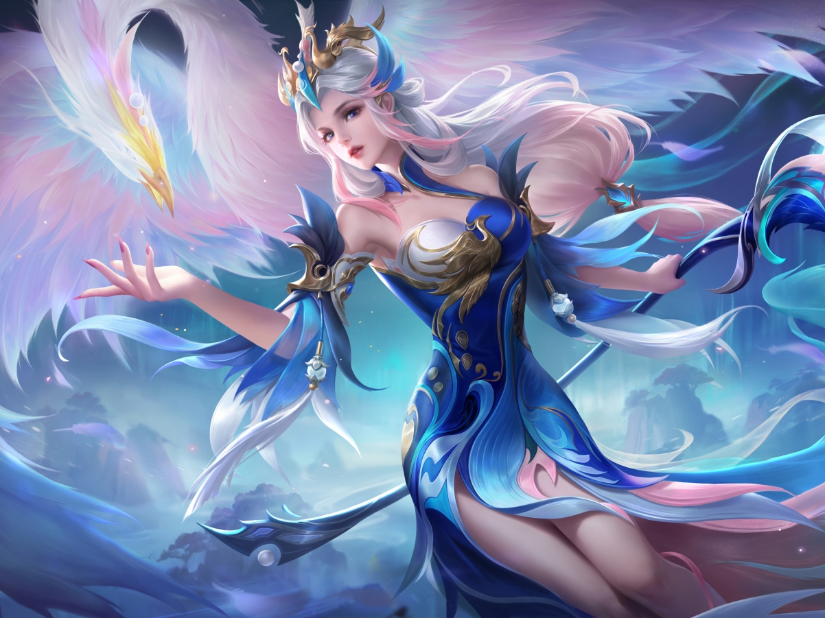 王者荣耀，王昭君青鸾有意星元，绝美平板壁纸2732x2048高清下载