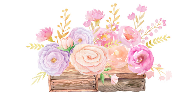 水彩手绘插画PNG透明图，情人节节日元素，高清设计素材下载
