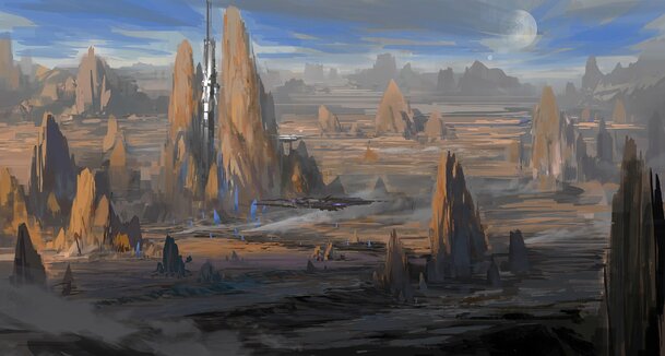 手绘山石风景插画，高清PNG透明背景元素，卡通手绘图片素材下载