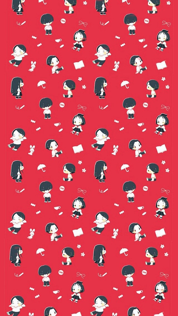 手绘卡通女孩PNG透明背景，可爱高清H5设计素材下载