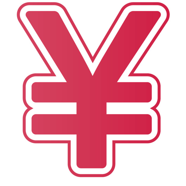 红色¥符号PNG透明图，免扣元素图标，高清下载