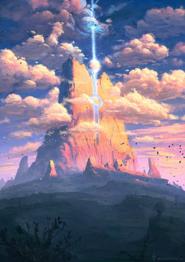 唯美手绘卡通PNG透明背景，高清天空元素图片，免费下载