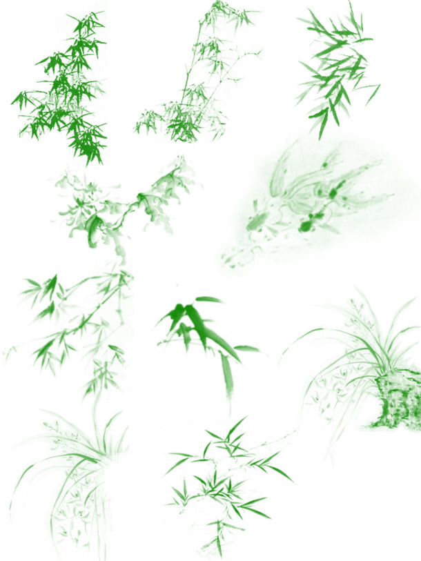 竹子PNG透明图片，高清植物装饰元素，PSD格式设计素材下载