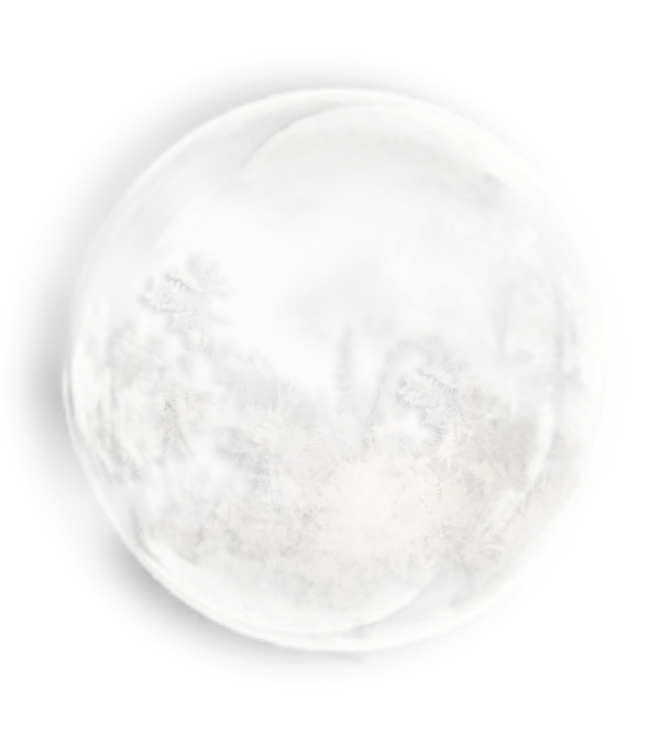 立体圆形雪花PNG透明图，高清节日元素，圣诞设计素材下载