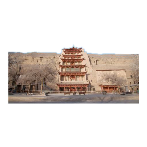 莫高窟旅游景点高清PNG透明背景图片，摄影风景素材下载