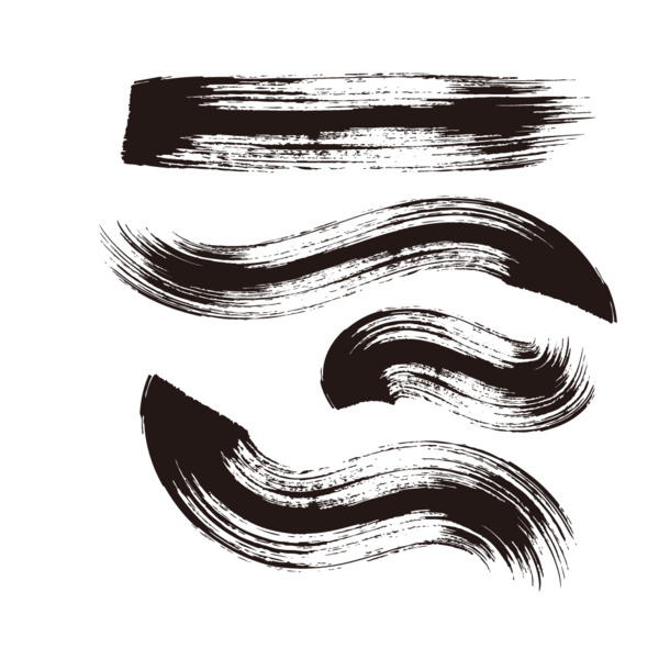 毛笔画高清PNG透明图片，精致笔触与墨迹元素，设计素材免费下载