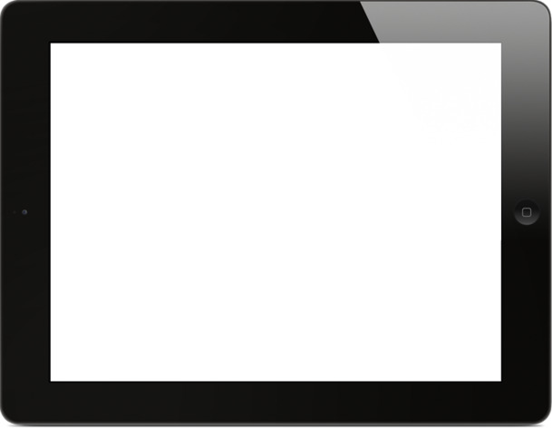 iPad空白边框PNG透明图，精美装饰元素，高清设计素材下载
