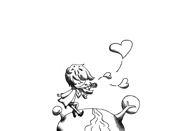 手绘小王子PNG素材，高清透明图片，情人节节日元素，免费下载设计素材