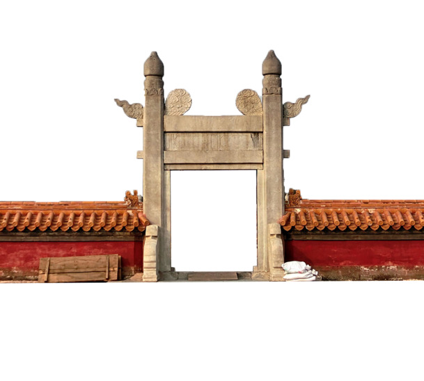 古典石材门框PNG透明图，高清风景摄影PSD素材下载