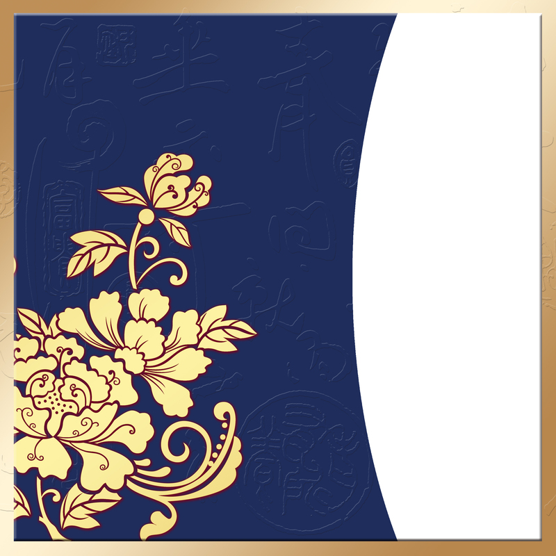 中国风蓝色牡丹背景素材，高清JPG与PSD格式，创意下载
