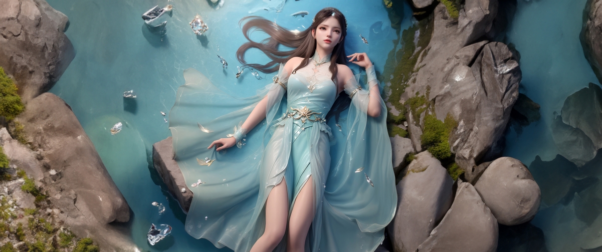 斗破苍穹萧熏儿AI绘画，绝美4K带鱼屏壁纸，3440x1440高清下载