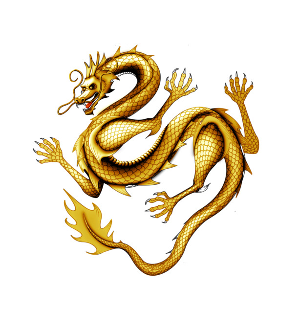 中国龙矢量装饰素材，高清PNG透明图片，PSD格式动物元素，免费下载