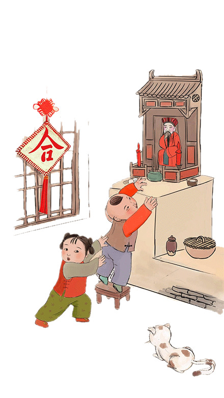 春节古典人物PNG透明图，高清玩耍元素，节日素材下载