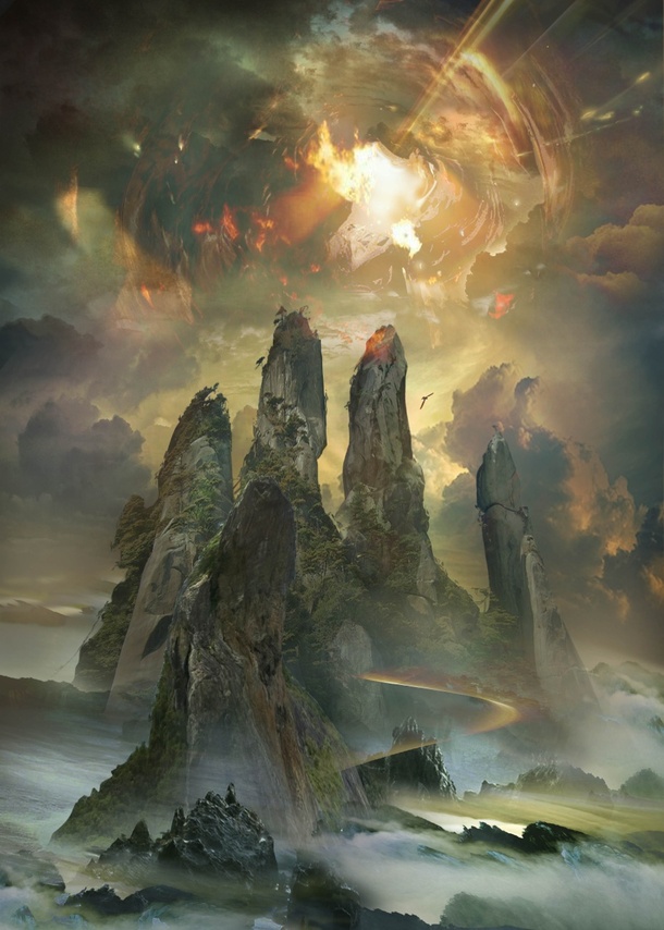原创空洞创意天空PNG透明背景，卡通手绘设计素材下载