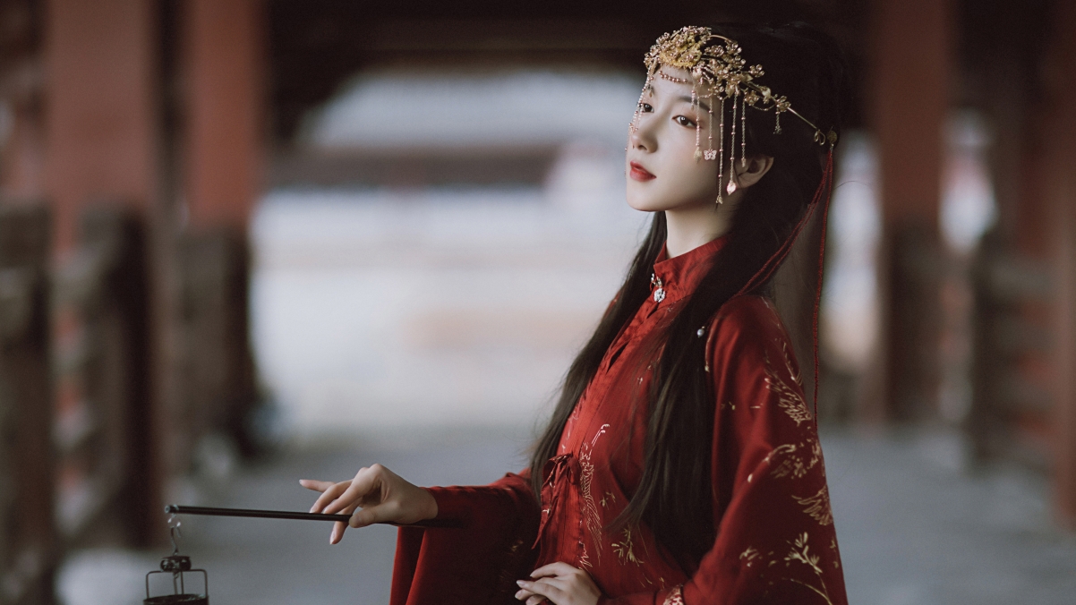 绝美古风红妆，4K高清美女壁纸，惊艳3840x2160画质，免费下载！