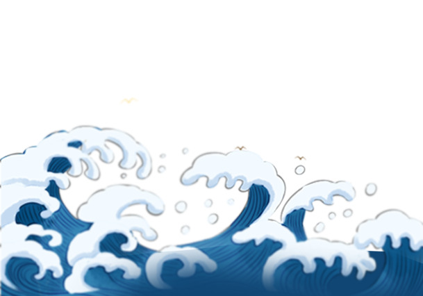 浪花花纹白浪PNG透明图片，高清装饰元素与图案设计素材下载