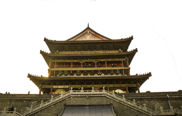 陕西建筑高清PNG透明图片，拍摄插图元素，风景摄影素材下载