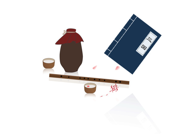 青梅煮酒论英雄，高清PNG手绘卡通图片，透明元素，设计素材下载