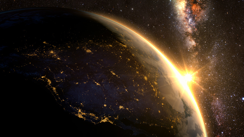 科幻宇宙行星背景，高清JPG素材，另类设计元素免费下载