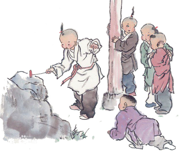 儿时大年初一花炮盛景，高清PNG透明图片，节日元素丰富，免费下载适用于元旦、春节、元宵设计素材