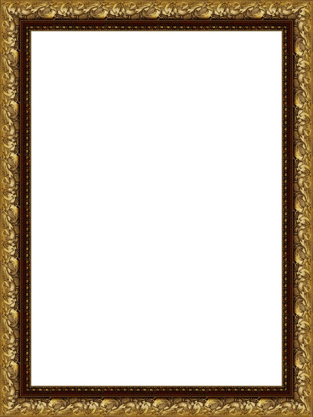 欧式相框PNG透明图，高清装饰边框，设计素材免费下载