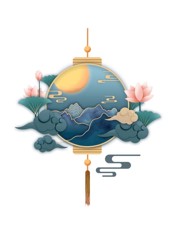 中式国潮古风高清PNG透明素材，中国风PSD设计元素，一键下载
