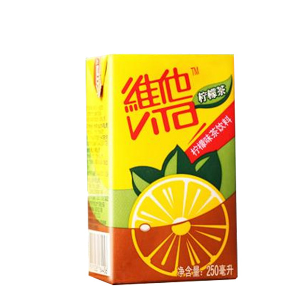 纸盒维他柠檬茶PNG透明图，生活装饰元素，高清素材下载