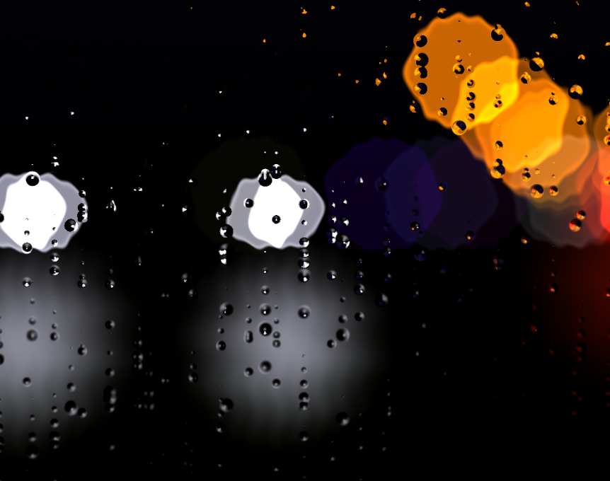 鼠标移动css3效果，玻璃雨滴特效