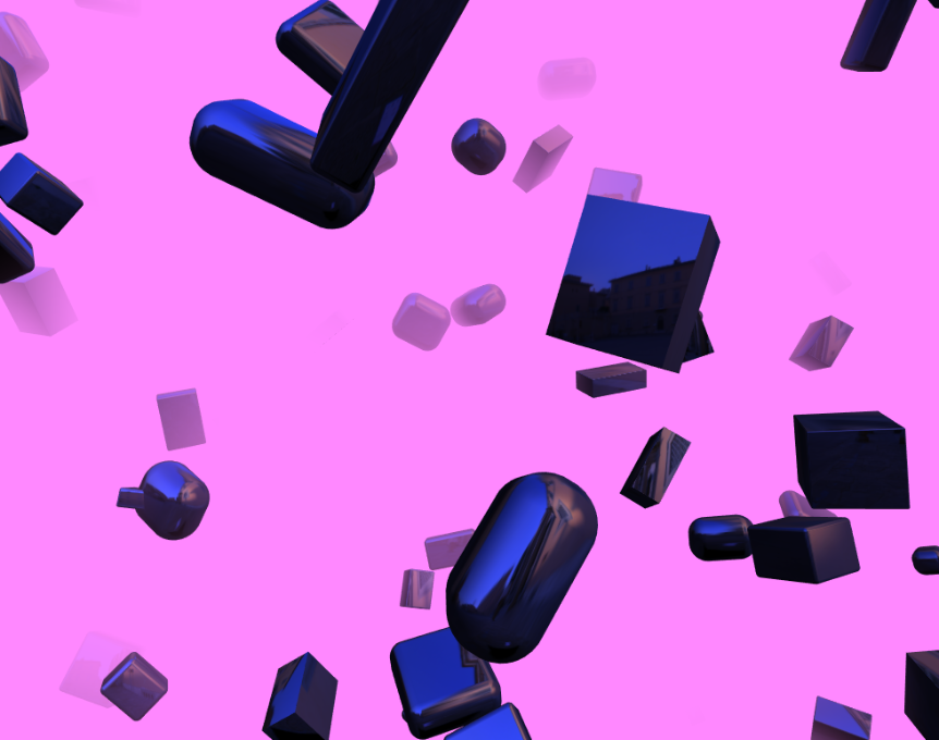 高清3d背景图动态图，异形图形创意设计