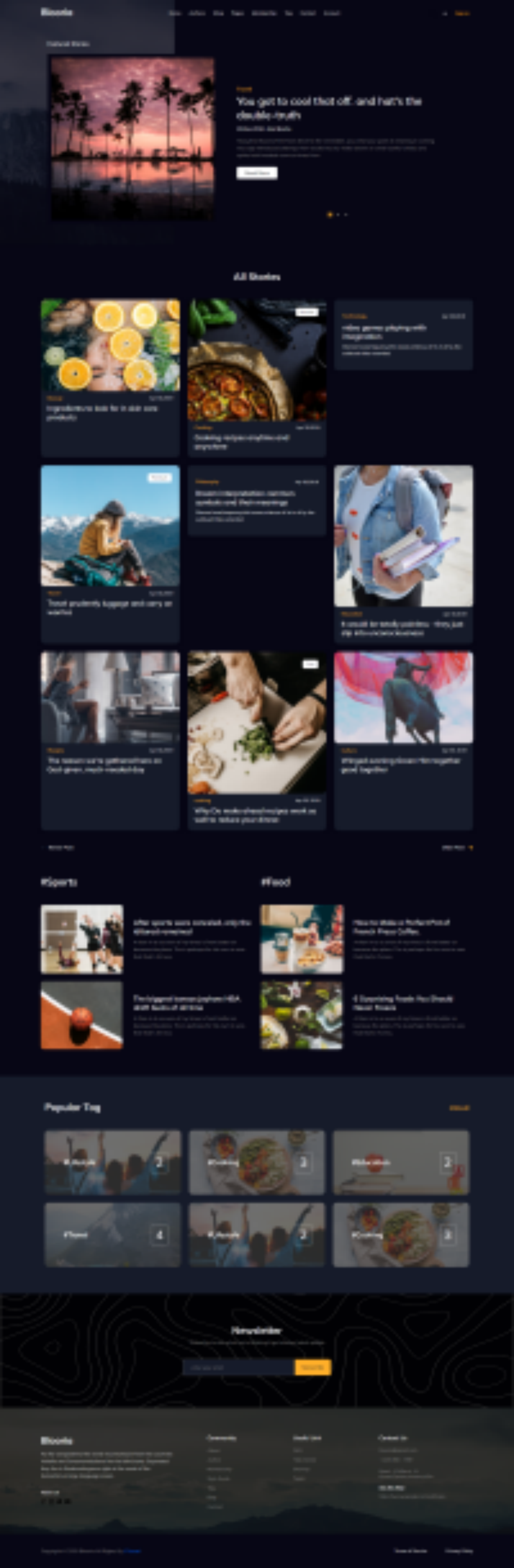 bootstrap博客源码，电商博客页面设计模板