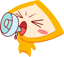 免抠透明黄色小人喇叭PNG，高清透明元素，设计素材免费下载