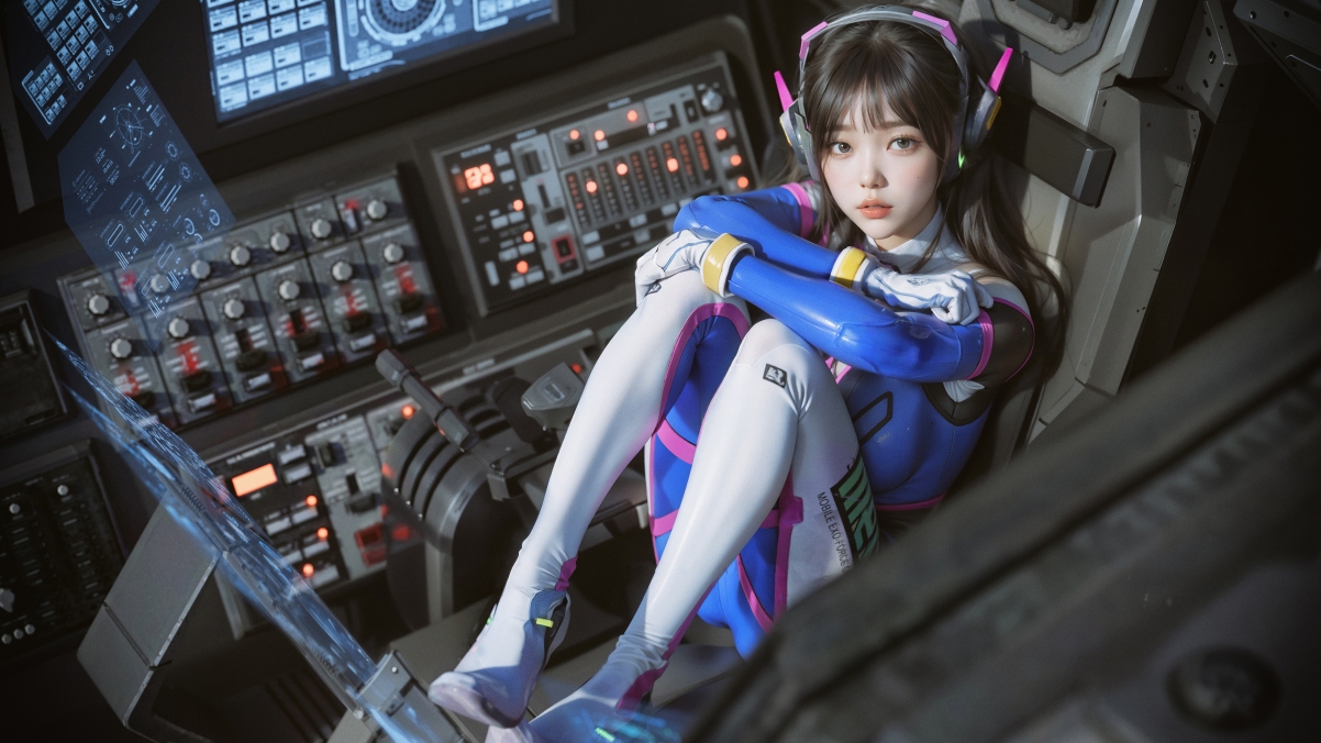 守望先锋DVa绝美同人，4K高清壁纸动漫美图，3840x2160分辨率，一键下载