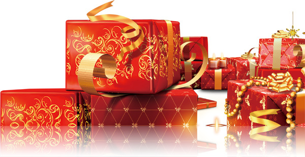 免费下载新年礼包狂欢PNG透明图，丰富节日元素，设计素材大放送！