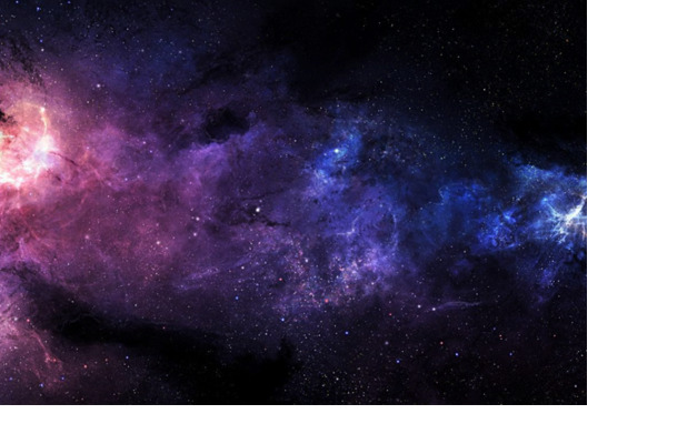 蓝紫宇宙七夕海报背景，高清PNG透明素材，创意Banner设计下载