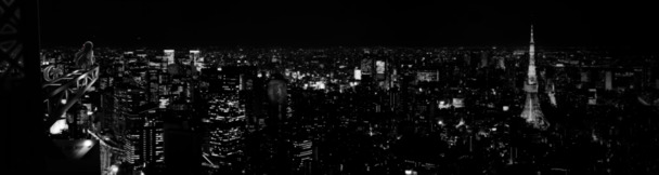繁华都市夜景俯瞰图，高清PNG透明背景，抽象梦幻设计素材下载