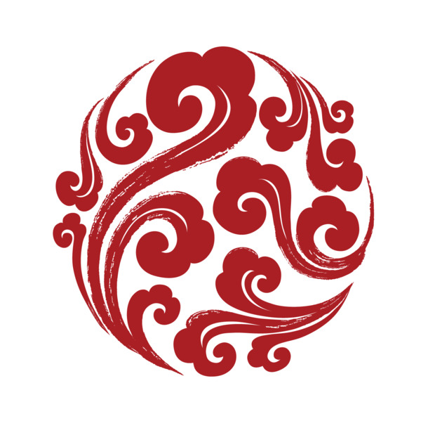 圆形祥云PNG透明图，精美装饰元素，设计素材免费下载