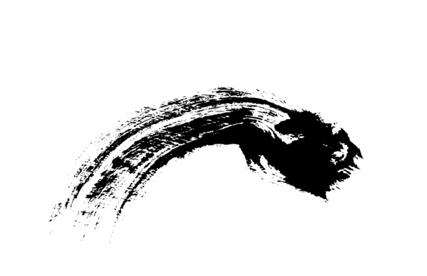 韩国水墨矢量素材，高清PNG透明图，笔触装饰元素，EPS格式免费下载