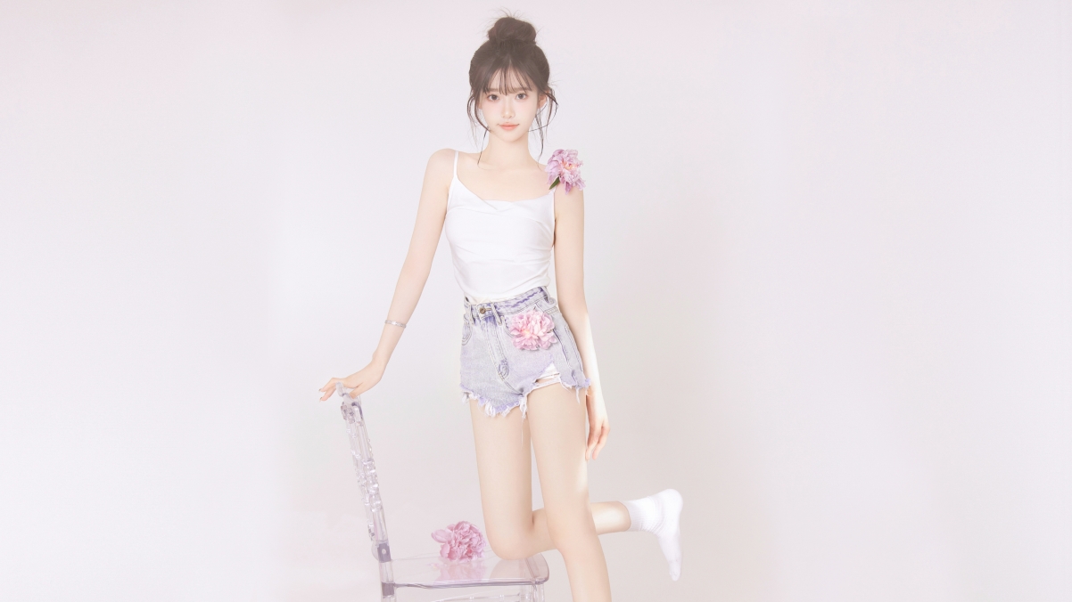 清新养眼家居美女壁纸，超萌身材，4K高清3840x2160，免费下载