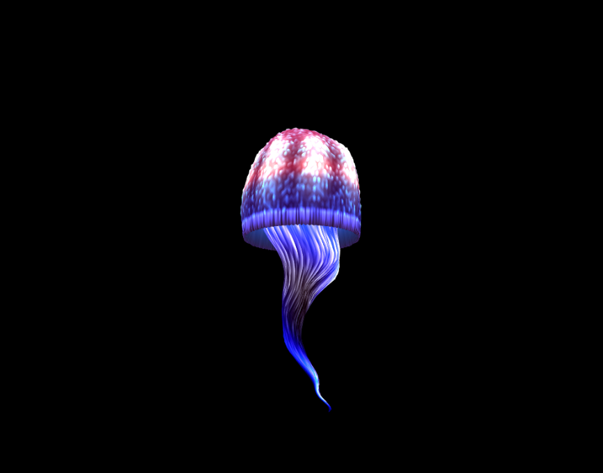 3d水母动图，唯美海洋生物动画效果图素材