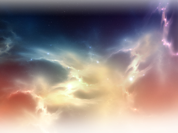 绚丽星空PNG透明图，夜空装饰元素，特效PSD设计素材下载