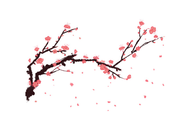 梅花元素PNG透明图，高清动植物设计素材，免费下载