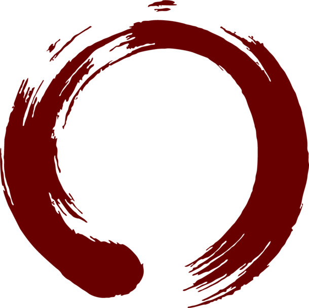 禅意红棕水墨PNG透明图，笔触装饰素材，高清下载