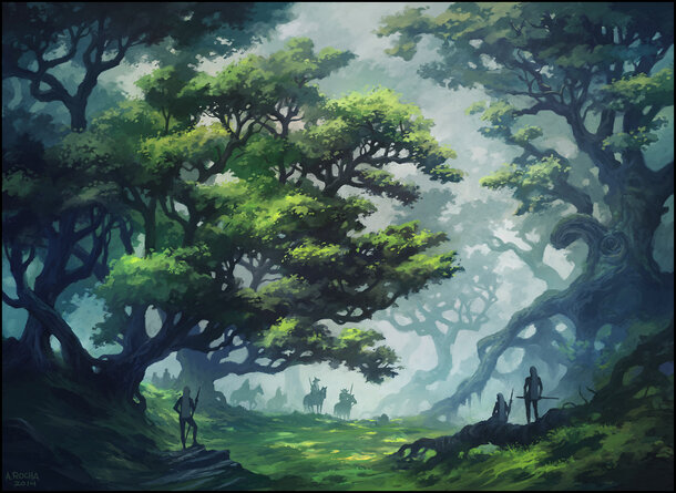 森林动漫插画，高清PNG透明背景，手绘卡通元素，设计素材下载