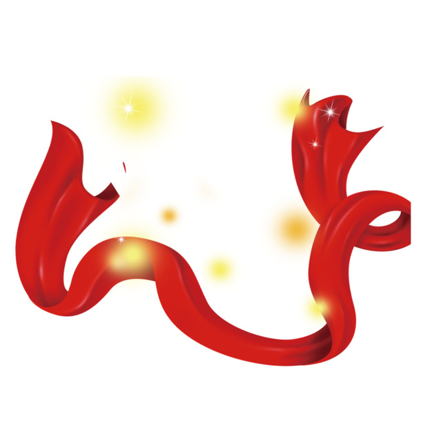 高清PNG透明彩带图片，漂浮元素设计素材，免费下载