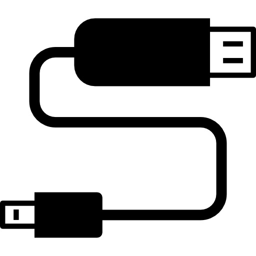 微型USB电缆PNG图标，高清透明免抠，图片设计素材下载